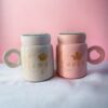 king queen tea/coffe mug set with lid