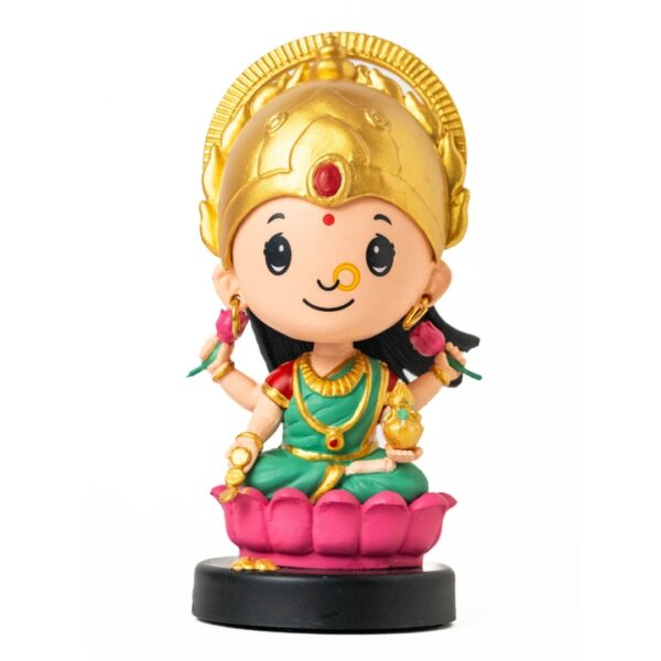 lakshmi ji bobblehead front look green color