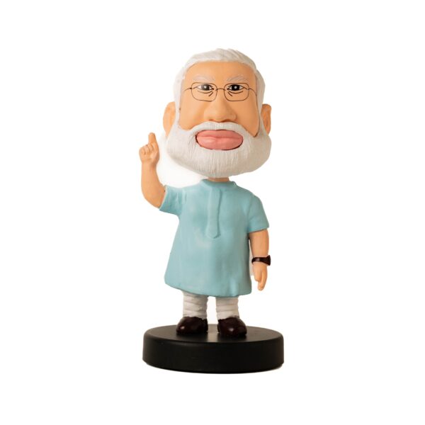 Mantriji Bobblehead front look light blue color