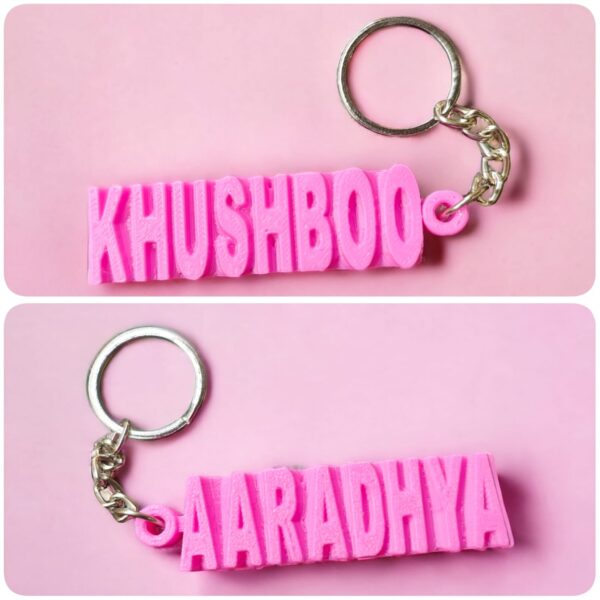 dual name keychain pick color